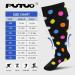 Plus Size Compression Sock For Men and Women: Graduated Compression Stockings for Support Flight Travel Running Pregnancy Sports Edema Nurses Athletic 20-30 mmHg 1Pairs Color Dots 5XL - Buy Online on GoSupps.com