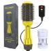 Dual Voltage Hair Dryer Brush Wizchark Hair Blow Dryer Brush with Negative Ion for European Travel 110v-120v/220v-240v Hot Air Brush Styler and Dryer for Straightening Drying Curling Yellow