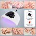LKE 72W UV LED Nail Lamp with LCD Display | 3 Timer Settings | Gel Nail Polish Curing Dryer - Pink - Buy Online on GoSupps.com