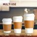 100 Pack 16 oz Disposable Paper Coffee Cups with Lids, Sleeves, and Stirrers - Ideal for Hot/Cold Beverages - Perfect for Water, Juice, Coffee, Tea - Suitable for Home, Shops, and Cafes - Buy Online on GoSupps.com