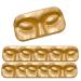 10Pcs Face-Shaped Eyelash Trays Portable Empty Lash Packaging Box for False Eyelashes Durable PVC Storage Care Box Gold