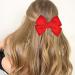 Christmas Bow Hair Clips - 2 Pack Red Bowknot Barrettes for Women, Girls, Kids | Handmade Hair Accessories for Party Decoration and Cosplay Costume - Buy Online on GoSupps.com