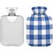Blue Buffalo Plaid Karo Hot Water Bottle | 1L Heat Pack for Pain Relief | Ideal for Women Girls & Children - Buy Online on GoSupps.com