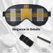 SSIMOO Double-Sided Eye Mask - Yellow Gray Black Plaid Print for Better Sleep Quality | Soft & Light Blocking | International Shipping Available - Buy Online on GoSupps.com