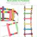 UEETEK Colorful Ladder Bird Toy 12-Step Flexible Ladders Wooden Rainbow Bridge Swings for Parrots Pet Trainning (Random Color) - Buy Online on GoSupps.com