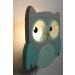 Clever Kids Children's Wall Lamp | Handmade EU Quality Wood Night Light & Reading Lamp | E14 Owl Gray-Mint - Buy Online on GoSupps.com