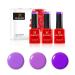 Bluesky Gel Nail Polish Set Purple Pleasure Purple Ahoy A100 Lilac Shrub A076 Lilac Dust A058 3 x 5 ml (Requires Curing Under UV or LED Lamp) Purple Pleasure 5.00 ml (Pack of 3)