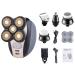 5-in-1 Men's Electric Head Shaver - Wet/Dry Rotary Razor & Grooming Kit - Buy Online on GoSupps.com