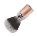 Shaving Brush Nylon Beard Brush Curved Handle Synthetic Foam Beard Brush (Rose Gold)
