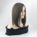 35cm Free Part Silk Base Clip-in Topper with Bangs - Cold Brown - Buy Online on GoSupps.com