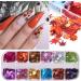Stylelove Maple Blade Glitter Nail Seedlettes - 3D Autumn Leaves Nail Art Stickers for Acrylic Nails | Holographic Flakes & Designs - Buy Online on GoSupps.com