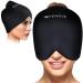 Chenove Migraine Ice Head Wrap  Gel Migraine Relief Cap Headache Relief Hat  Comfortable & Stretchy Ice Cap for Migraines with Cold Compress for Tension  Sinus  Puffy Eyes  Stress Relief Black (style A) Medium Size