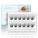 DIY Eyelash Extension Natural Cluster Lashes 10/12/14/16mm 3D Effect Individual Lashes for Home Use Volume Light Soft Comfortable False Eyelashes (Volume 16) 16mm Volume Style-12PCS
