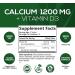 Calcium 1200mg + Vitamin D3 for Bone Health & Immune Support - 60 Tablets - Buy Online on GoSupps.com