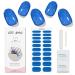 JMEOWIO Semi Cured Gel Nail Strips Blue Cat Eye Gel Nail Stickers Nail Supplies Nail Art Design Decoration Accessories