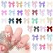 100 Pcs Aurora Bow Nail Charm Colorful Bowknot Nail Accessories Resin Cute Nail Rhinestone Glitter 3D Mix Styles Nail Decoration Kits for Nail Art Craft and Decoration - Buy Online on GoSupps.com