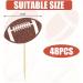 48pcs Football Cupcake Toppers Rugby Ball Cake Toppers Football Cake Decorations Rugby Cupcake Toppers Football Themed Cupcake Picks for Super Bowl Birthday Party Supplies - Buy Online on GoSupps.com