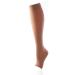 Activa Class 1 Below Knee Compression Stockings Large - Open Toe Brown