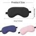 Buy Silk Eye Masks for Sleep - Adjustable Strap 3 Pack Soft Satin Sleep Masks for Women & Men | Travel Blackout Eye Cover - Buy Online on GoSupps.com
