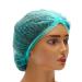200 Pack Disposable Hair Covers 21 Bouffant Food Service Hair Nets for Kitchen Cafeteria Sleeping (Green)