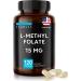L-Methylfolate 15mg (120 Vegan Capsules) - Max Absorption and Potency - L Methyl Folate Supplement, 5-MTHF for Folic Acid Deficiency - l-methylfolate 15 mg - Methyl folate 15 mg - Non-GMO Gluten Free