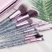 Makeup Brush 10 Pieces Flash Handle Make-up Brush Set for Foundation Blush Eyeshadow with Purple Cosmetic Bag Brush Sets - Buy Online on GoSupps.com