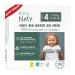Eco by naty baby eco diapers - environmentally friendly premium bio diapers made of plant -based materials ideal for sensitive baby skin (size 4 - 156 pieces) - monthly box size 4 (156 pieces)