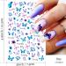 BIHRTC Butterfly Nail Stickers - Spring Floral Self-Adhesive Art Decals for Women and Girls | DIY Nail Supplies for Manicure Decor - Pack of 15 - Buy Online on GoSupps.com