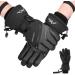 Caracaleap Ski Gloves for Men & Women - Waterproof Windproof Winter Snow Gloves - Black - Buy Online on GoSupps.com
