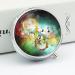 Round Pill Box with Abstract Music Symbol - 3 Compartment Portable Metal Organizer | Decorative Pocket Pill Case - Buy Online on GoSupps.com