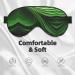 Green Curve Texture Print Unisex Eye Mask | Soft Comfort Sleep Mask for Travel Yoga & Shift Work - Buy Online on GoSupps.com