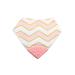V&D HOME - Baby and Toddler Dribble Bib with Teether | 0-18 month Teething Bibs for Baby and Toddler | 100% BPA & Pthalate Free | Bandana bib with teether Pink and White Stripes