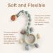 MumEZ 2 PCS Premium Silicone Dummy Clip Set - BPA Free Pacifier Chains for Boys and Girls - Apricot and Sage Color Combo - Buy Online on GoSupps.com