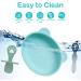 BTRFE Silicone Baby Suction Plate Set with Spoon - Cute, Food Grade, BPA Free Plates for Toddlers - Dishwasher & Microwave Friendly - Buy Online on GoSupps.com