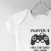 Hippowarehouse Player 4 Baby Vest Bodysuit | Short Sleeve Boys Girls | Gamer Theme - Buy Online on GoSupps.com