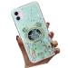 Tivenfezk Nadoli for iPhone 12 Mini Treibsand B r astronaut Hidden Stander Shell caricature glitter astronaut stand soft silicone bling mobile phone shell transparent protective cover iphone 12 mini green