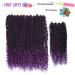 8 Packs 22'' Purple Goddess Locs Crochet Hair | Boho Faix River Locs with Curly Ends | 8 packs/lot T1B/Purple - Buy Online on GoSupps.com