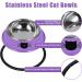 Serentive Non-Slip Stainless Steel Cat Bowls - Set of 2 | Unbreakable, 7 Oz Small Pet Feeder with Removable Rubber Base | Easy to Clean | Purple - Buy Online on GoSupps.com
