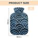 Japanese Wave Hot Water Bottle with Cover - 2L for Pain Relief Menstrual Cramps & Bed Warmer | International Shipping Available - Buy Online on GoSupps.com