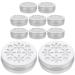 Dressoos 10st aluminum box with hollow thread round metal cans Air freshener box aluminum dog boxes aluminum coffee sugar box round aluminum doses soapic tin doses-clogged nose work 2.6x6.8cm silver 1