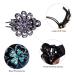 Crystal Flower Rhinestone Hair Claw Clips Set - Mother's Day Bling Wedding Barrettes for Thick Long Hair - 3Pcs - Buy Online on GoSupps.com