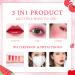 4 Colors Lip Tint Set - Long-lasting Waterproof Matte Velvet Lip Stain with Moisturizing Mini Liquid Lipstick - Korean Lip & Cheek Tint for Plump Lips - Apple, Strawberry, Watermelon, Cherry - Buy Online on GoSupps.com