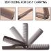2Pcs Folding Comb Set for Men - Compact Grey Plastic Hair and Beard Grooming Combs - Buy Online on GoSupps.com