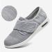 Yytcsjz Diabetic Wide Fit Memory Foam Slippers - Light Grey, 27cm - Adjustable Surgical Orthopaedic Shoe for Diabetic and Edema Elderly - Buy Online on GoSupps.com