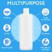 3 Pack 16oz Plastic Bottles with 6 Caps - BPA-Free & Latex-Free, Food-Grade for Shampoo, Body Wash, Sauces & More - Buy Online on GoSupps.com