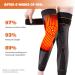 COLORCASA 2 Pairs Tourmaline & Mugwort Self-Heating Knee Sleeves - Wormwood Acupressure Pads for Men and Women (2XL, Black+Orange) - Buy Online on GoSupps.com