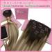 Youngsee 40cm Clip in Balayage Extensions | Real Hair Brown & Blonde | 120g - 7PCs Hair Clips - Buy Online on GoSupps.com