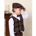 Mint Green Baby Flat Cap | Vintage Drivers Hat | Breathable & Soft | Age 0-8 Years | 1-2 Years | Black Plaid - Buy Online on GoSupps.com