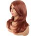 MapofBeauty 20 Inch Layered With Bangs Synthetic Shoulder Length Wig - Ginger Orange - Buy Online on GoSupps.com