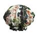 1 Pcs Plant Print Shower Cap for Women Well-stitched Elastic Designed Reusable/Waterproof/Double Layers Bath Cap for Girl (03 Begonia Flower)